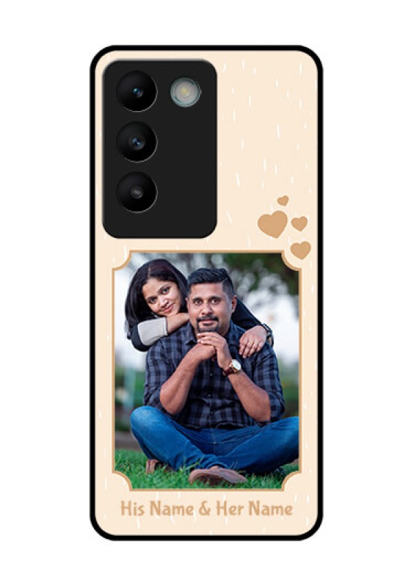 Vivo T3 5G Custom Glass Phone CaseWith Confetti Love Design