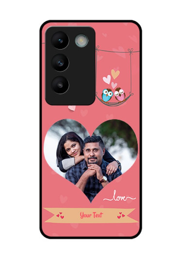 Vivo T3 5G Custom Glass Phone CasePeach Color Love Design
