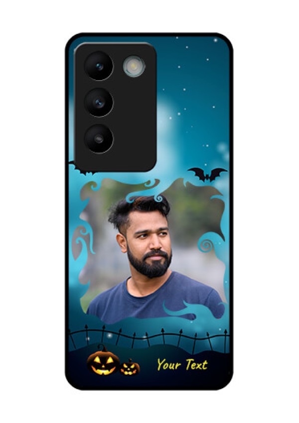 Vivo T3 5G Custom Glass Phone CaseHalloween Frame Design