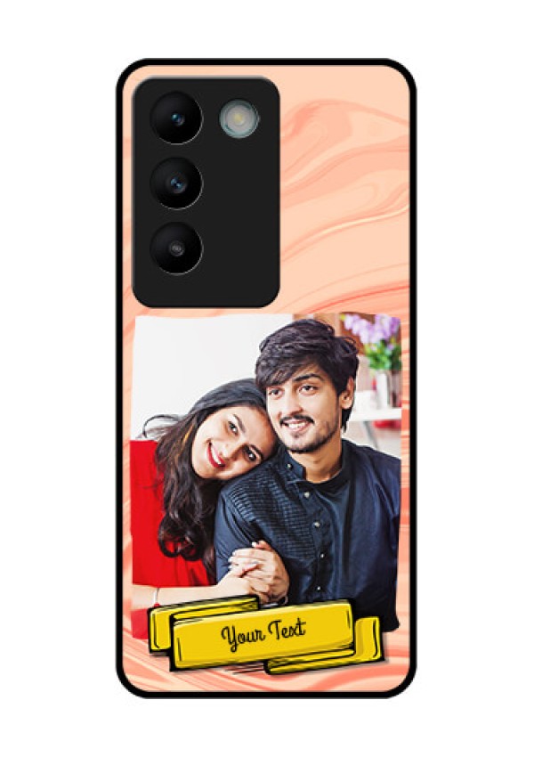 Vivo T3 5G Custom Glass Phone CaseMarble Texture Design