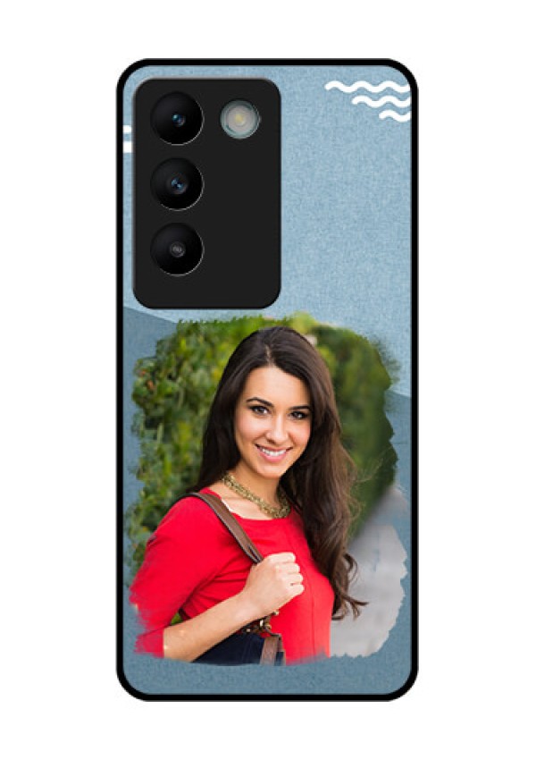 Vivo T3 5G Custom Glass Phone CaseGrunge Line Art Design