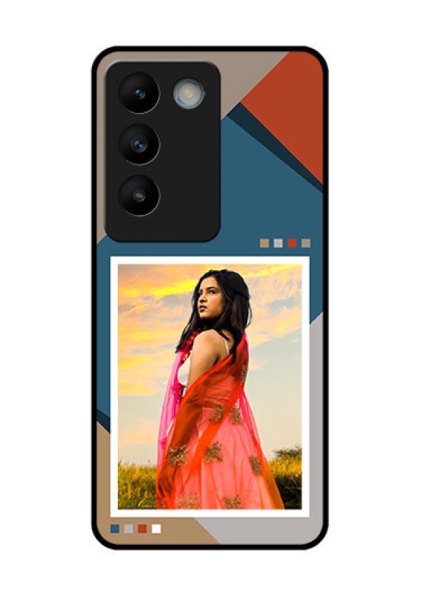 Vivo T3 5G Custom Glass Phone CaseRetro Color Pallet Design
