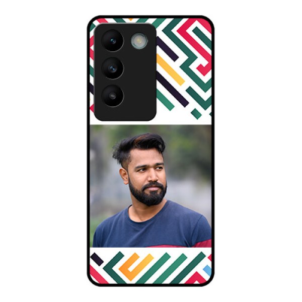 Vivo T3 5G Custom Glass Phone CaseColorful Maze Pattern Design Vivo T3 5G Custom Glass Phone CaseColorful Maze Pattern Design