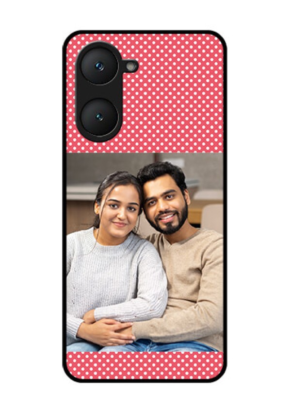 Vivo T3 Lite 5G Custom Glass Phone Case - White Dotted Design