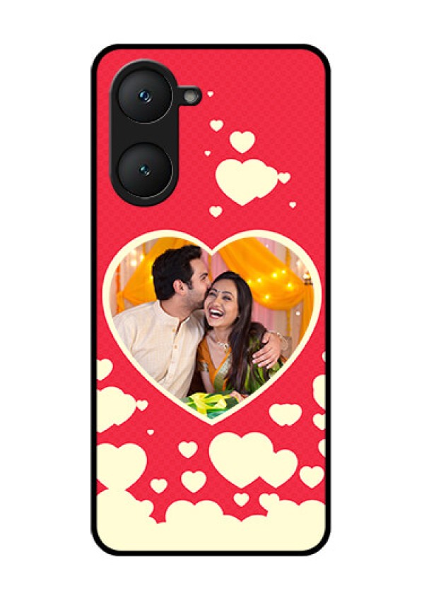 Vivo T3 Lite 5G Custom Glass Phone Case - Love Symbols Phone Cover Design