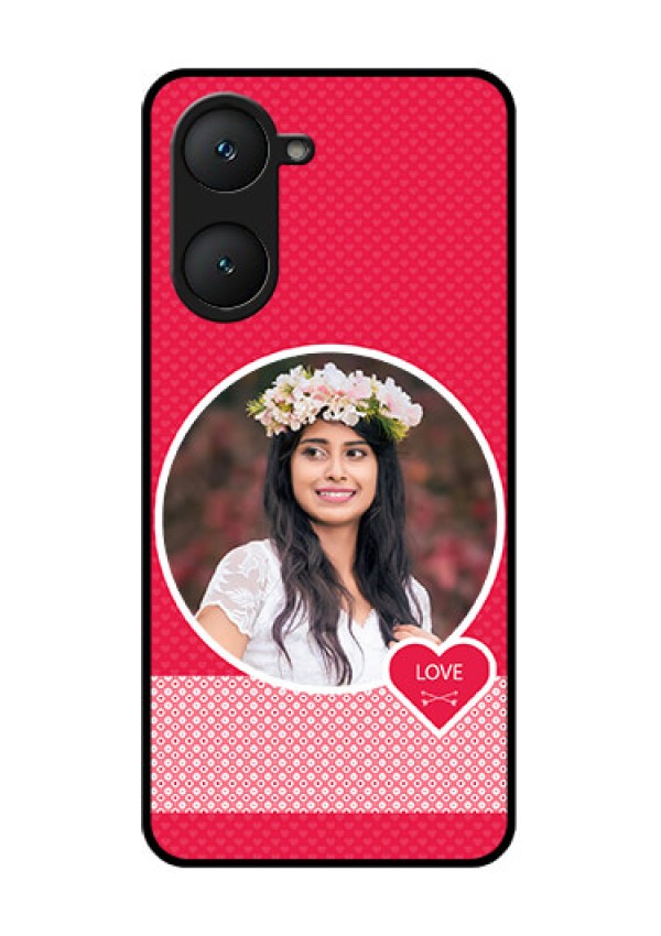 Vivo T3 Lite 5G Custom Glass Phone Case - Pink Color Pattern Design