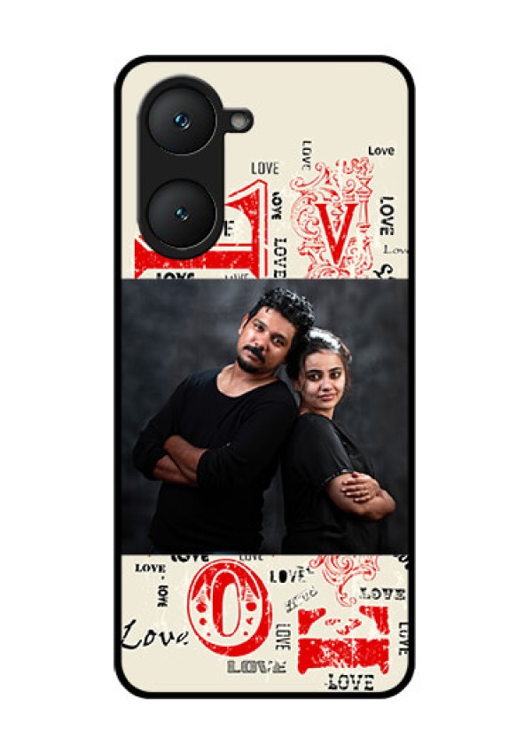 Vivo T3 Lite 5G Custom Glass Phone Case - Trendy Love Design Case