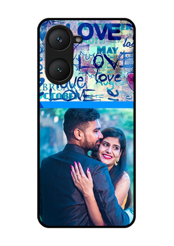Vivo T3 Lite 5G Custom Glass Phone Case - Colorful Love Design