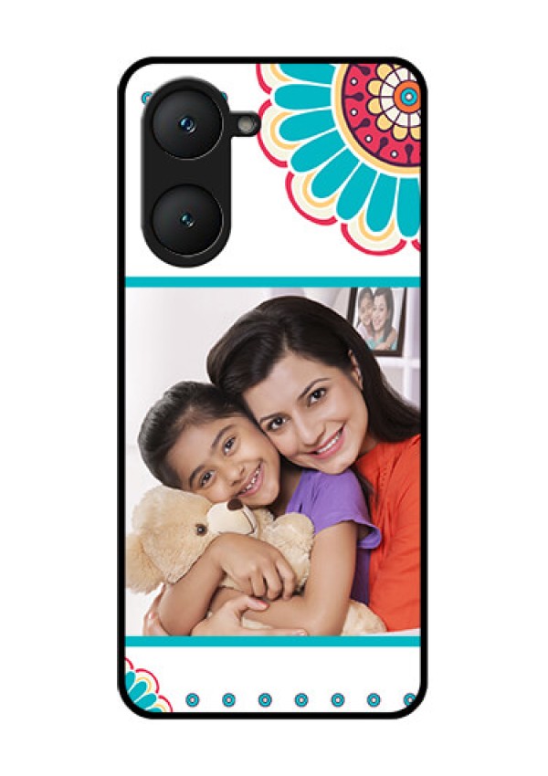 Vivo T3 Lite 5G Custom Glass Phone Case - Flower Design