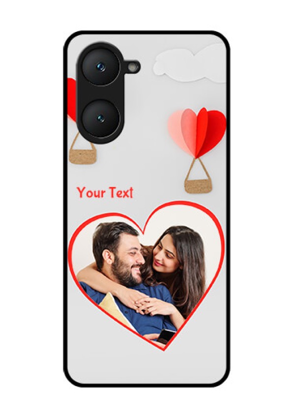 Vivo T3 Lite 5G Custom Glass Phone Case - Parachute Love Design