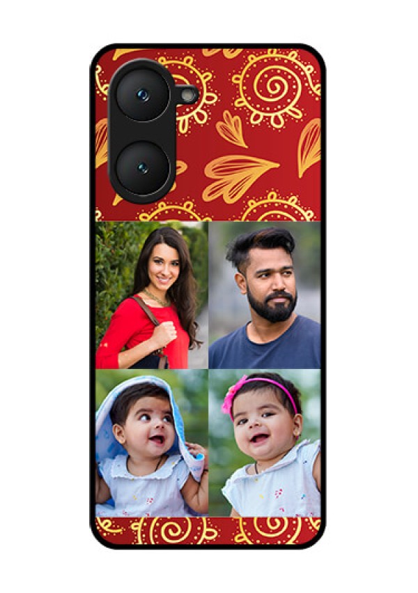 Vivo T3 Lite 5G Custom Glass Phone Case - 4 Image Traditional Design