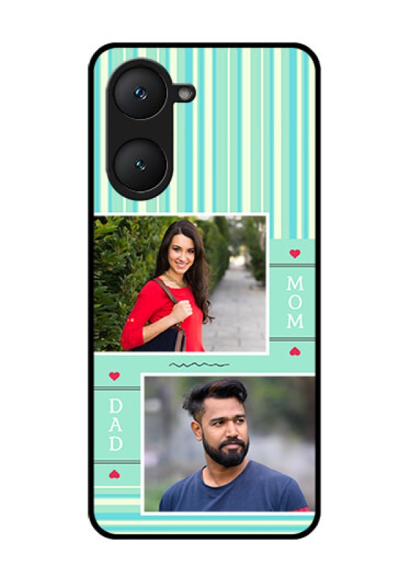 Vivo T3 Lite 5G Custom Glass Phone Case - Mom and Dad Pic Design