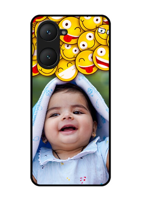 Vivo T3 Lite 5G Custom Glass Phone Case - With Smiley Emoji Design
