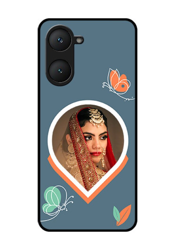 Vivo T3 Lite 5G Custom Glass Phone Case - Droplet Butterflies Design