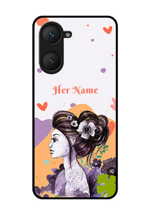 Vivo T3 Lite 5G Custom Glass Phone Case - Woman And Nature Design