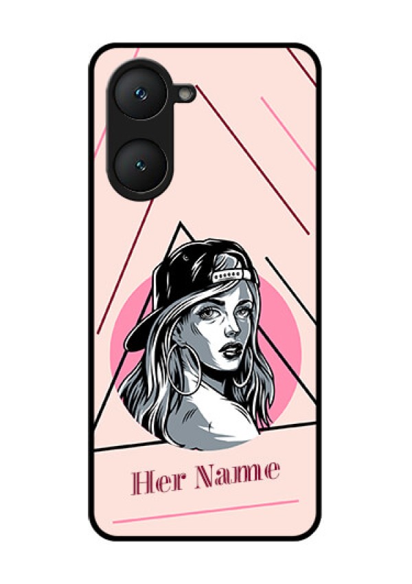Vivo T3 Lite 5G Custom Glass Phone Case - Rockstar Girl Design