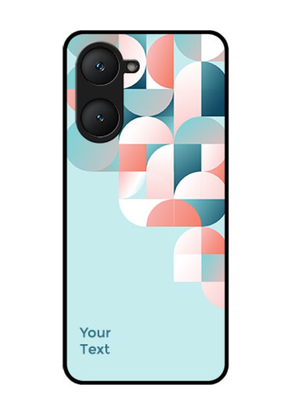 Vivo T3 Lite 5G Custom Glass Phone Case - Stylish Semi - Circle Pattern Design