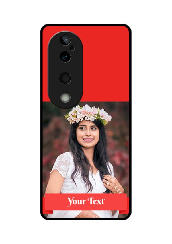 Vivo T3 Ultra Custom Glass Phone CaseSimple Red Color Design