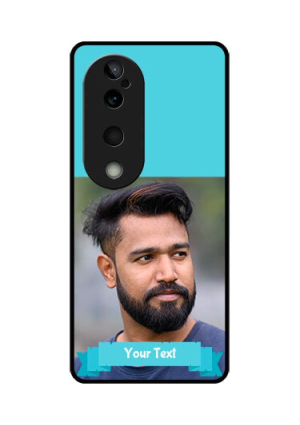 Vivo T3 Ultra Custom Glass Phone CaseBlue Color Design