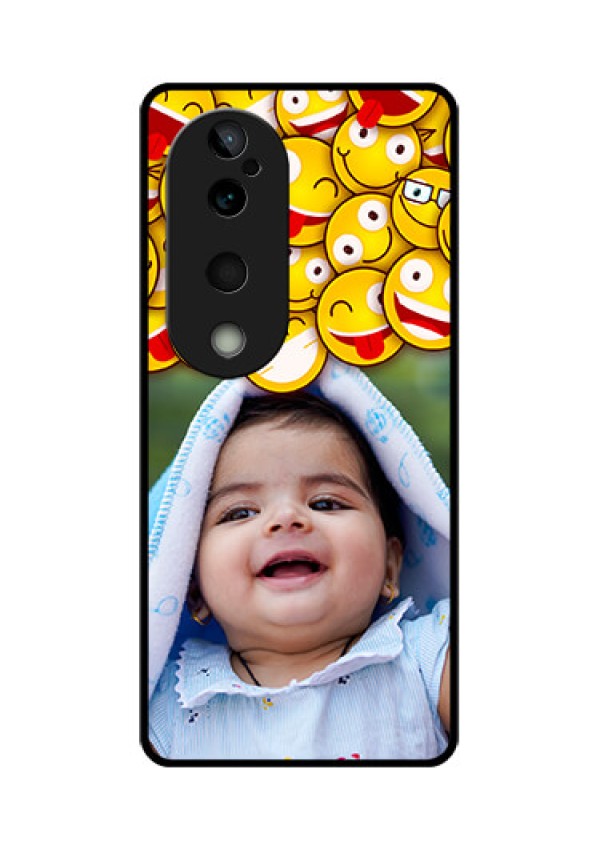 Vivo T3 Ultra Custom Glass Phone CaseWith Smiley Emoji Design