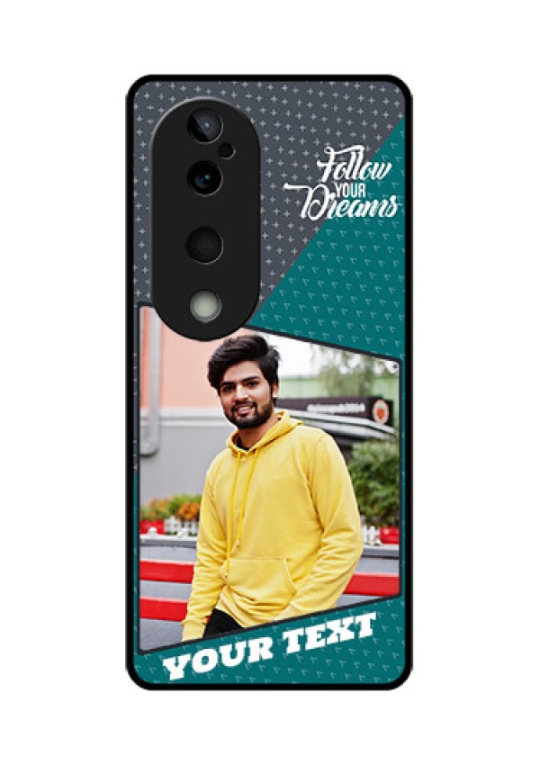 Vivo T3 Ultra Custom Glass Phone CaseBackground Pattern Design With Quote
