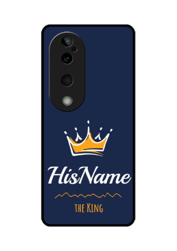 Vivo T3 Ultra Custom Glass Phone CaseKing With Name Design