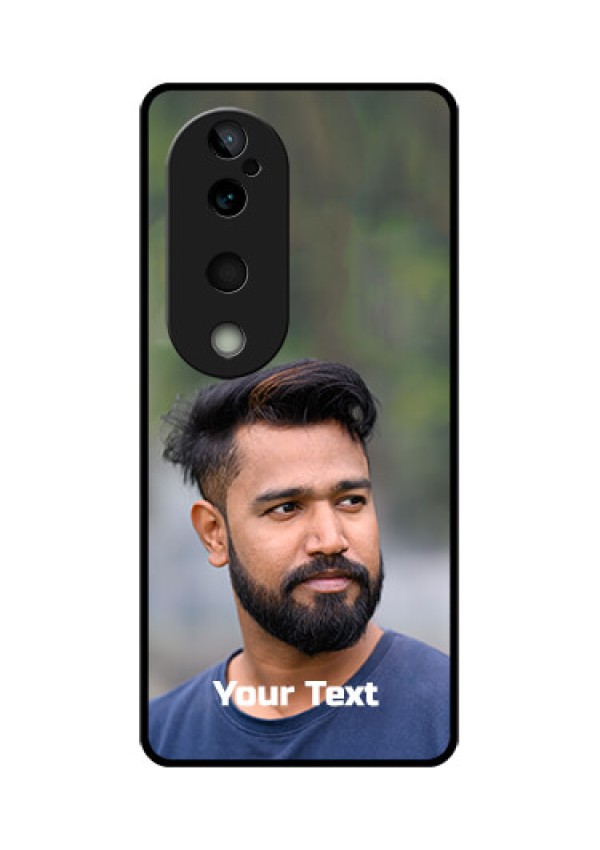 Vivo T3 Ultra Custom Glass Phone CasePhoto With Text Design