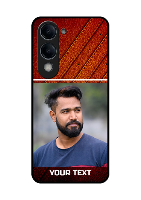 Vivo T4 Lite Custom Glass Phone Case - Leather Phone Case Design