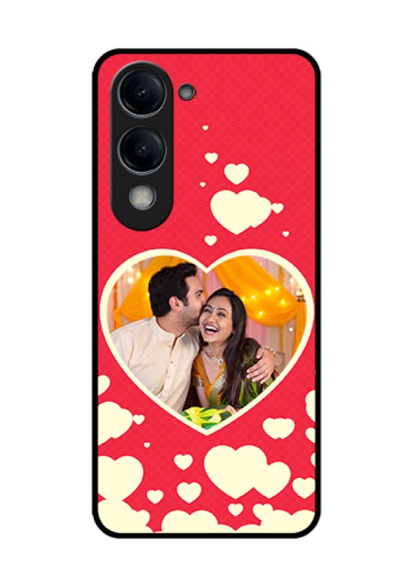 Vivo T4 Lite Custom Glass Phone Case - Love Symbols Phone Cover Design