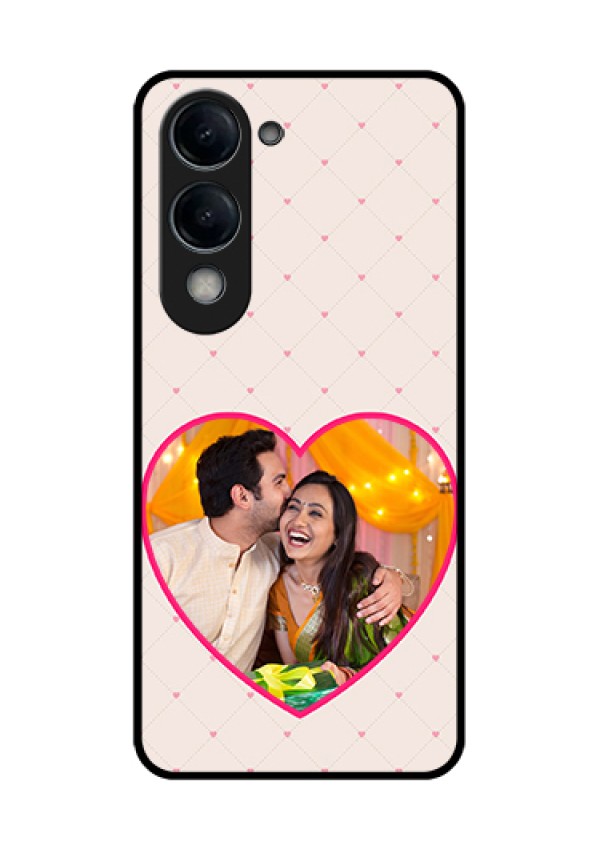 Vivo T4 Lite Custom Glass Phone Case - Heart Shape Design