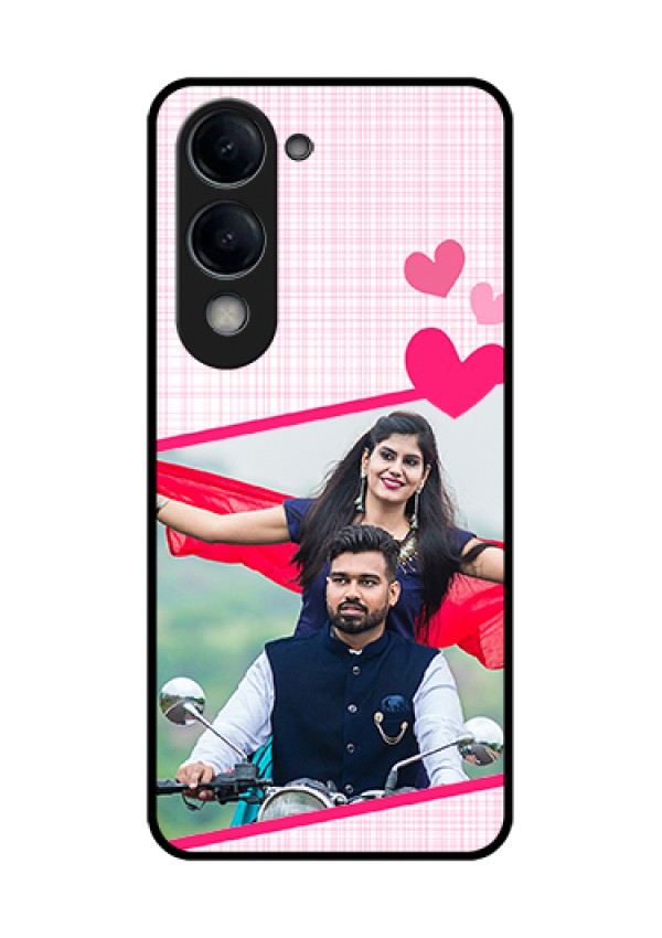 Vivo T4 Lite Custom Glass Phone Case - Love Shape Heart Design
