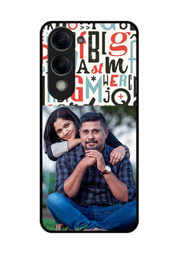 Vivo T4 Lite Custom Glass Phone Case - Alphabet Design