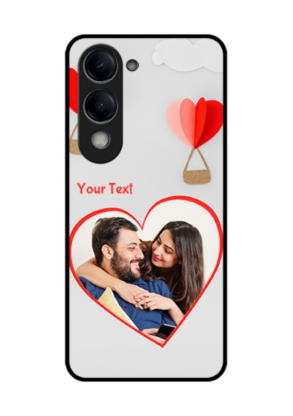 Vivo T4 Lite Custom Glass Phone Case - Parachute Love Design