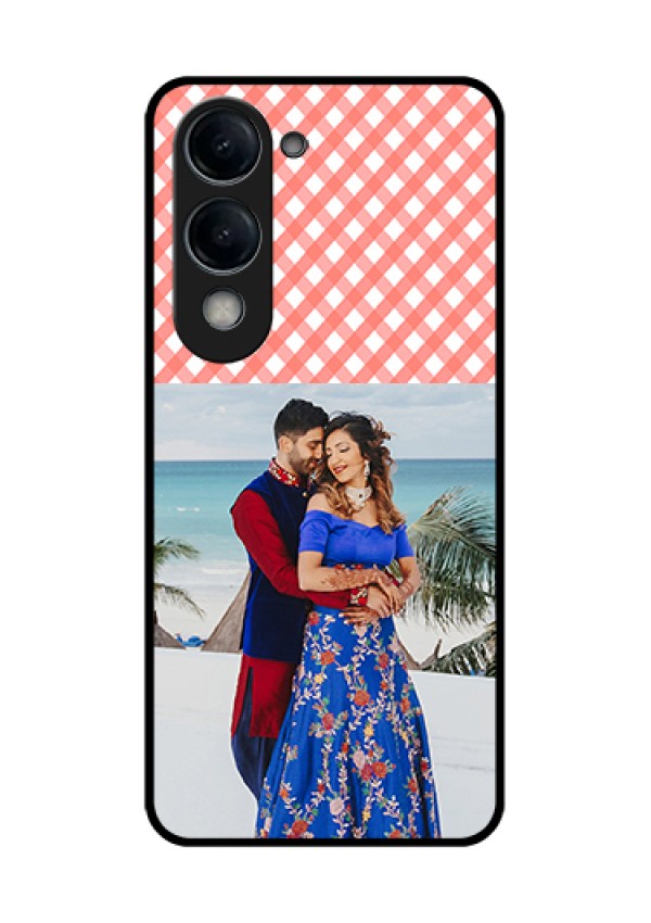 Vivo T4 Lite Custom Glass Phone Case - Pink Pattern Design