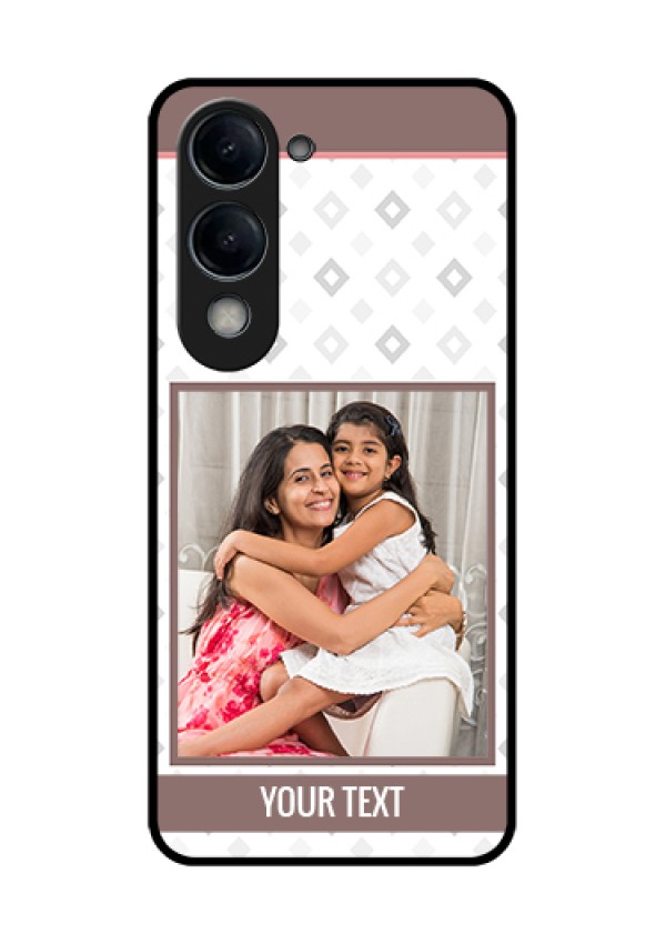 Vivo T4 Lite Custom Glass Phone Case - Simple Diamond Design