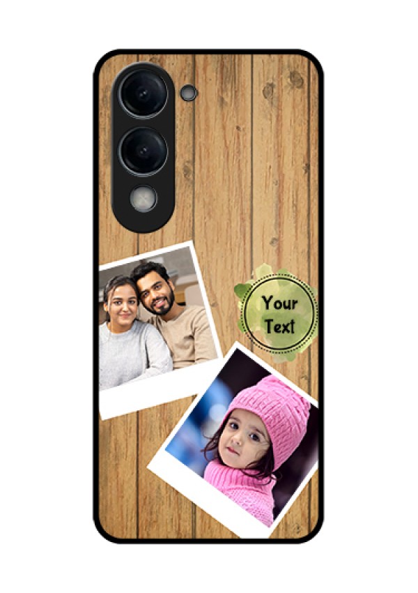 Vivo T4 Lite Custom Glass Phone Case - Wooden Texture Design