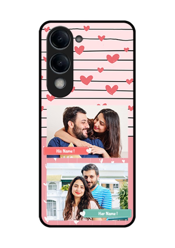 Vivo T4 Lite Custom Glass Phone Case - Photo With Heart Design
