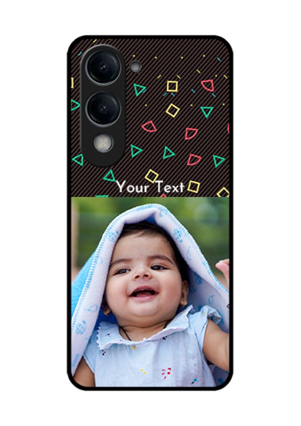 Vivo T4 Lite Custom Glass Phone Case - With Confetti Birthday Design