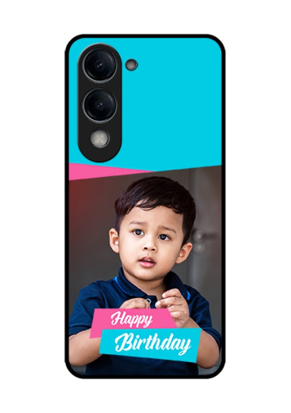 Vivo T4 Lite Custom Glass Phone Case - Image Holder With 2 Color Design