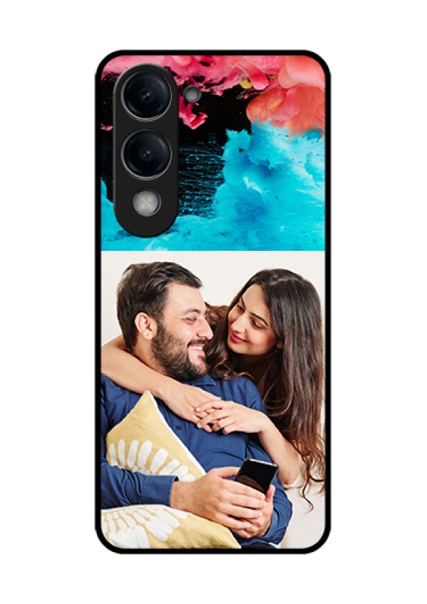 Vivo T4 Lite Custom Glass Phone Case - Quote With Acrylic Painting Design