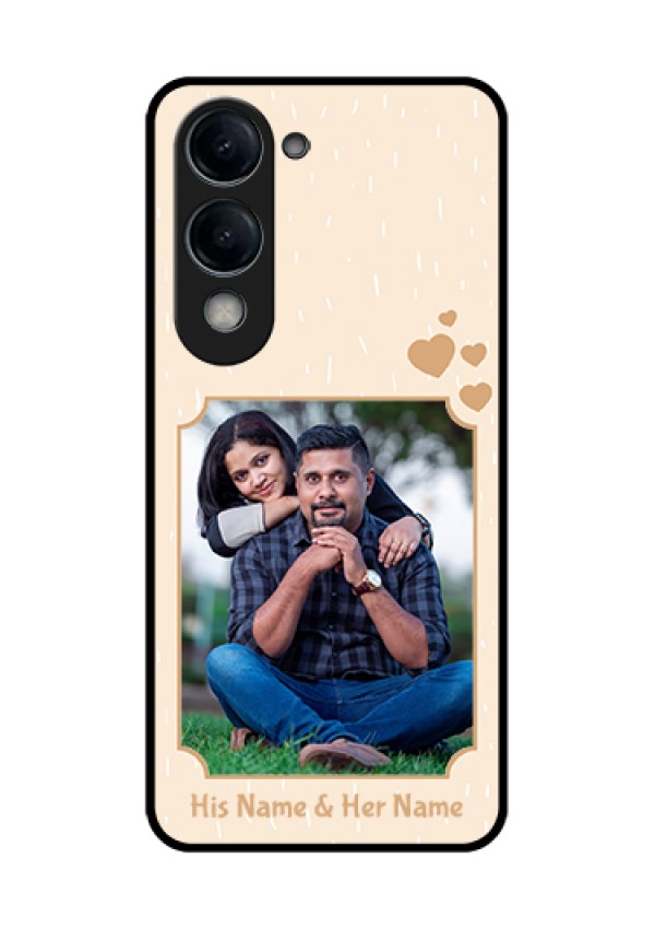 Vivo T4 Lite Custom Glass Phone Case - With Confetti Love Design