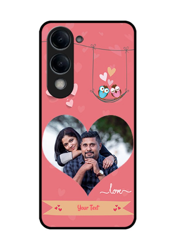 Vivo T4 Lite Custom Glass Phone Case - Peach Color Love Design