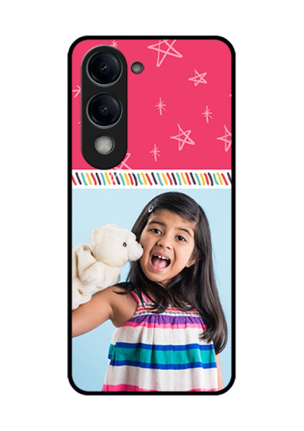 Vivo T4 Lite Custom Glass Phone Case - Line Art Design