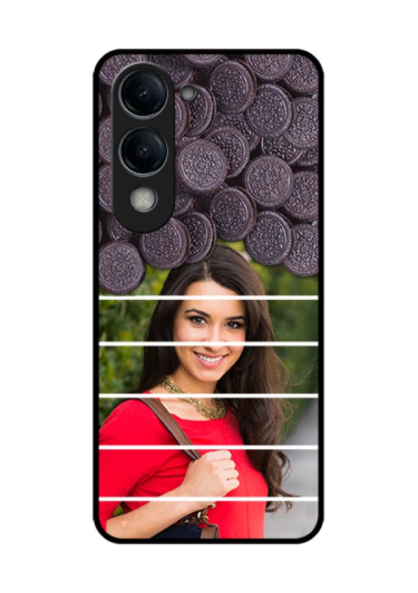 Vivo T4 Lite Custom Glass Phone Case - With Oreo Biscuit Design