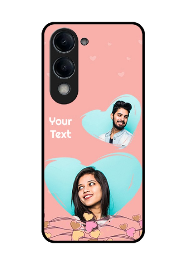 Vivo T4 Lite Custom Glass Phone Case - Love Doodle Design