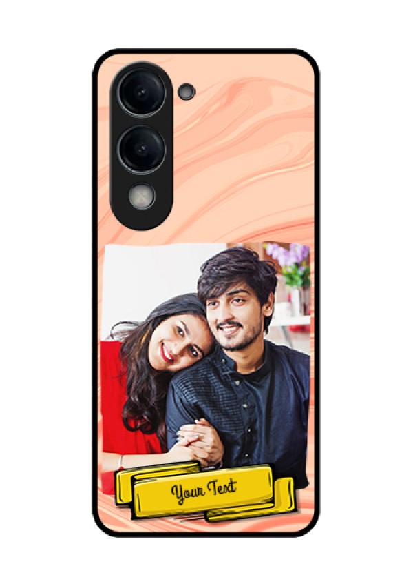 Vivo T4 Lite Custom Glass Phone Case - Marble Texture Design