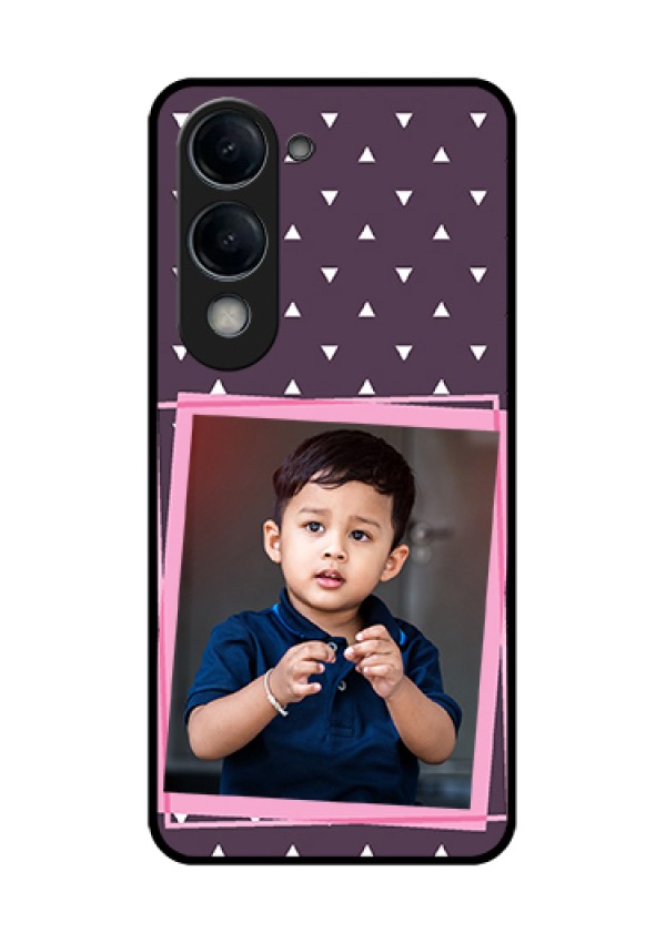 Vivo T4 Lite Custom Glass Phone Case - Triangle Pattern Dotted Design