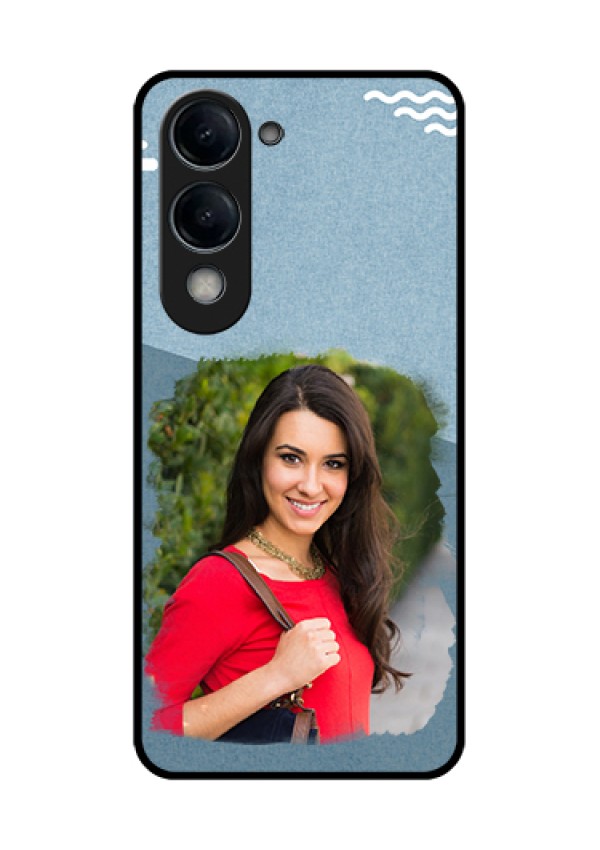 Vivo T4 Lite Custom Glass Phone Case - Grunge Line Art Design
