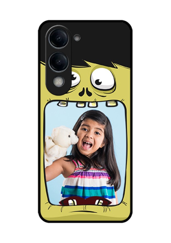 Vivo T4 Lite Custom Glass Phone Case - Cartoon Monster Back Case Design