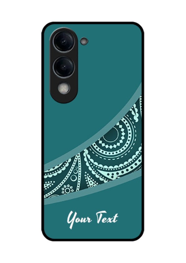Vivo T4 Lite Custom Glass Phone Case - Semi Visible Floral Design